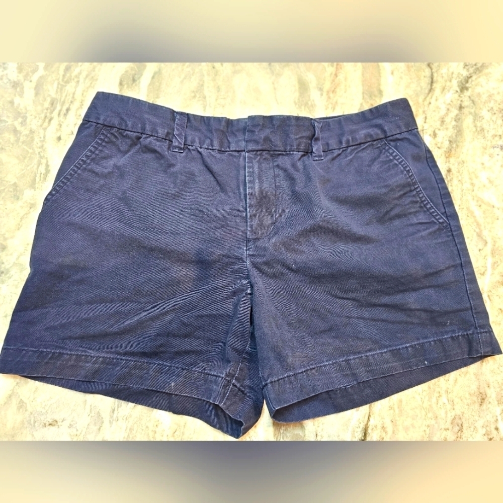 Tommy Hilfiger Women’s Navy Blue Chino Shorts Size 10 Cotton Casual Summer
